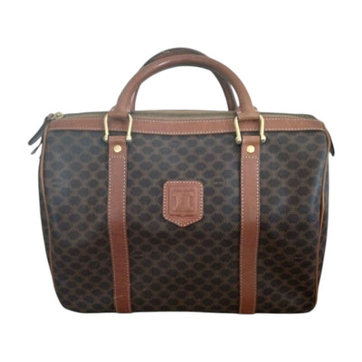 Sac Celine Macadam Boston 25 Vintage – Toile & Cuir Marron