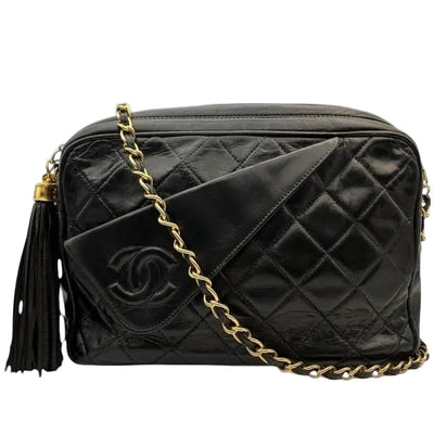 Sac Chanel Vintage Camera Bag Noir – Cuir Agneau – Pompon – 1986