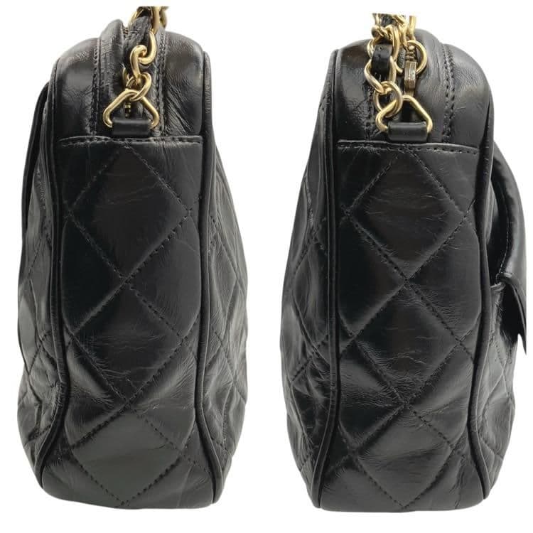 Sac Chanel Vintage Camera Bag Noir – Cuir Agneau – Pompon – 1986