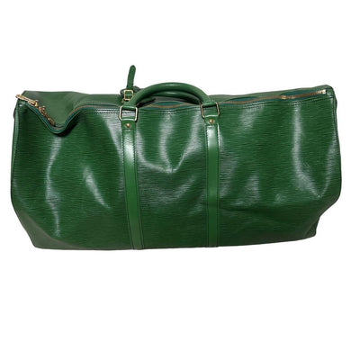 KEEPALL 60 CUIR EPI VERT + DUST + CERTIFICAT