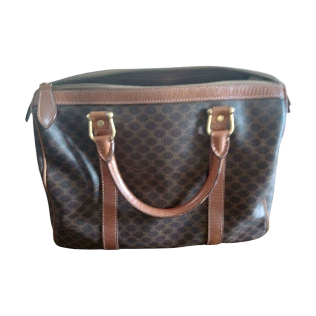 Sac Celine Macadam Boston 25 Vintage – Toile & Cuir Marron