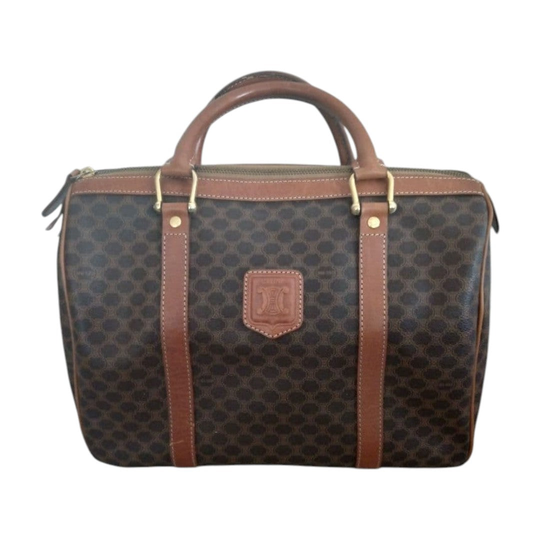 Sac Celine Macadam Boston 25 Vintage – Toile & Cuir Marron