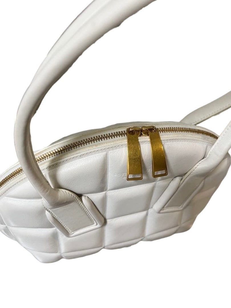 Bottega Veneta Swoop Bag Blanc Cuir Matelassé