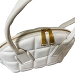 Bottega Veneta Swoop Bag Blanc Cuir Matelassé