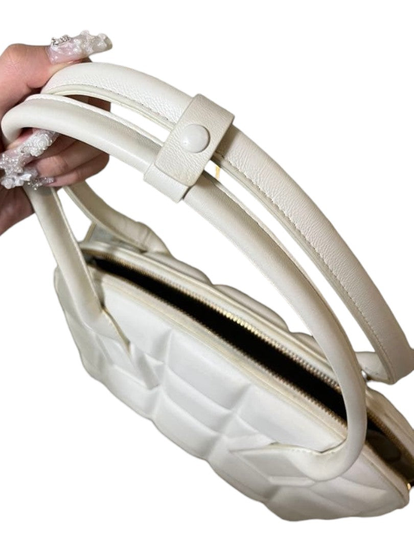 Bottega Veneta Swoop Bag Blanc Cuir Matelassé