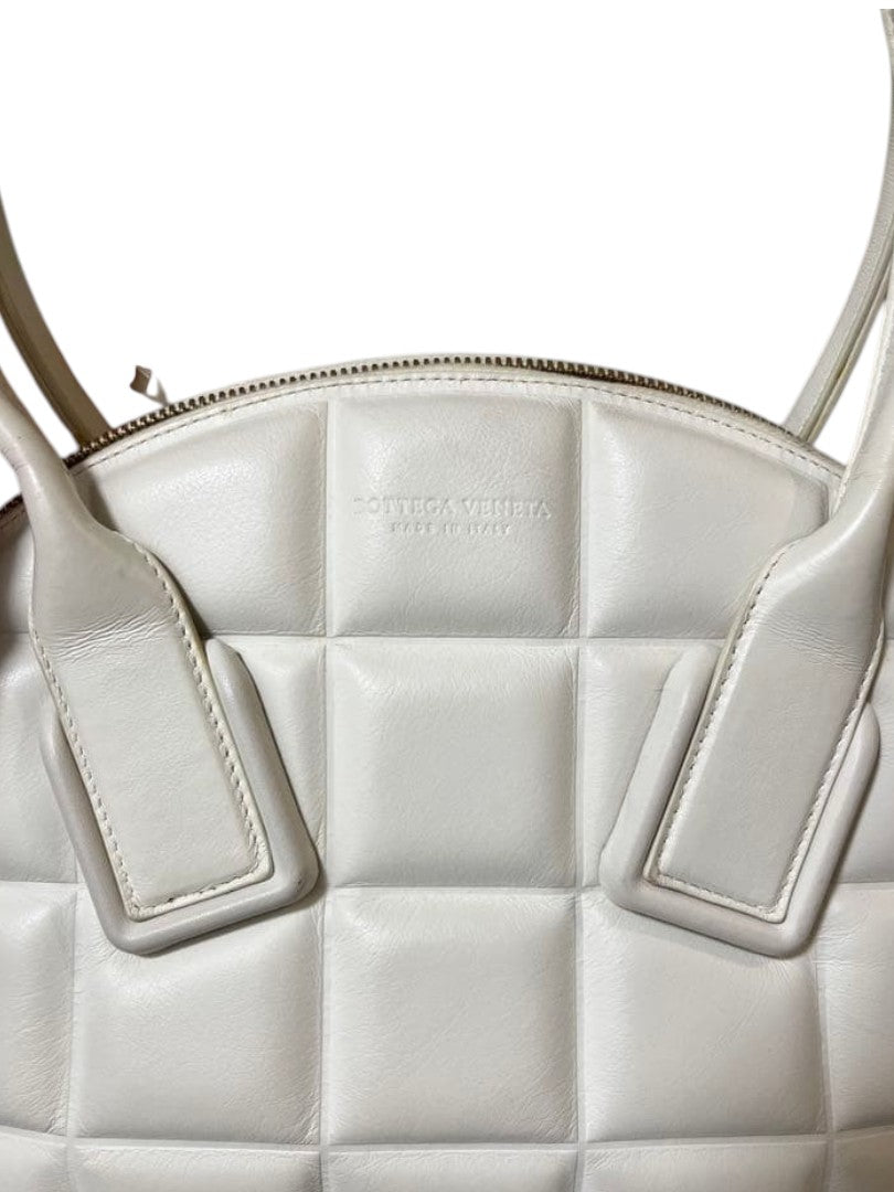 Bottega Veneta Swoop Bag Blanc Cuir Matelassé