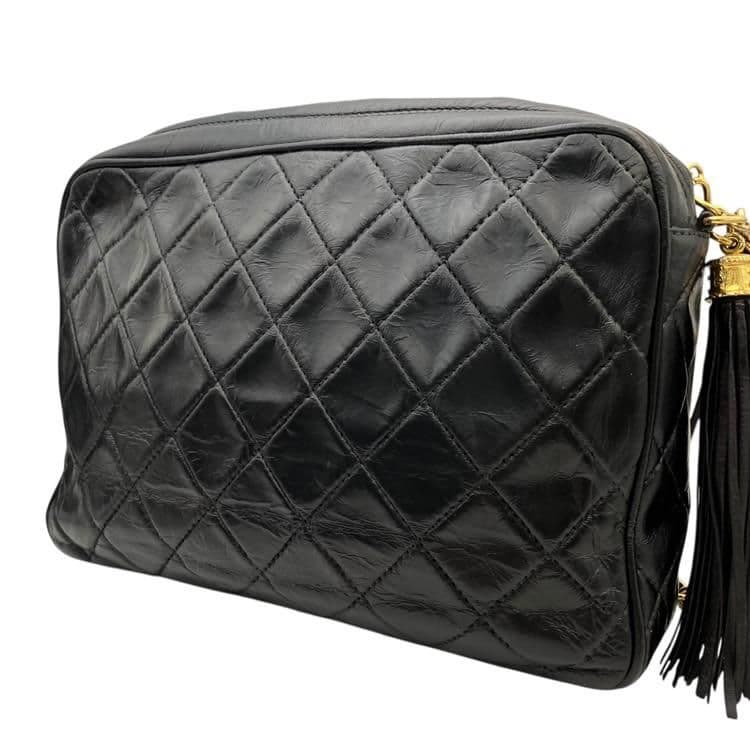 Sac Chanel Vintage Camera Bag Noir – Cuir Agneau – Pompon – 1986