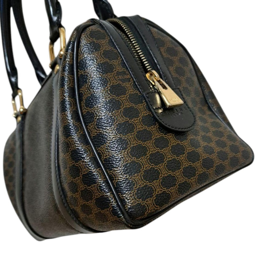 Sac Céline Macadam Boston Vintage – Toile Monogram & Cuir Noir