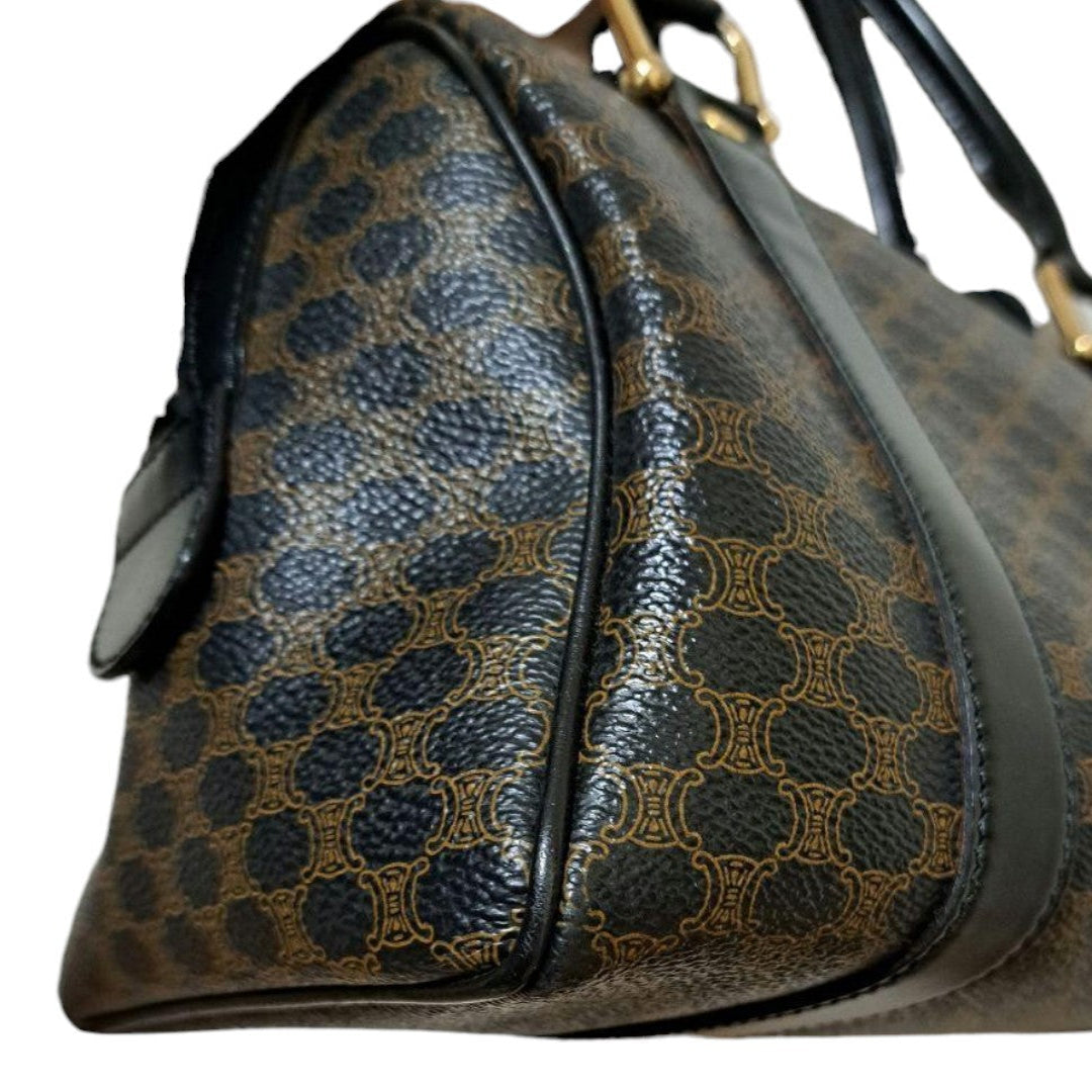 Sac Céline Macadam Boston Vintage – Toile Monogram & Cuir Noir