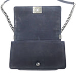 Sac Chanel Boy Caviar Bleu Marine – Chaîne Argent – 2013