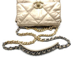 Sac Chanel 19 Cuir Métallisé Doré – Chaîne Multimétal – 2021
